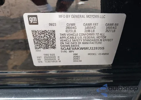 2024 Buick Enclave Essence Awd из США, поврежденный, VIN 5GAEVAKW6RJ119355